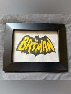 Batman Yellow and Black Logo Wall Art